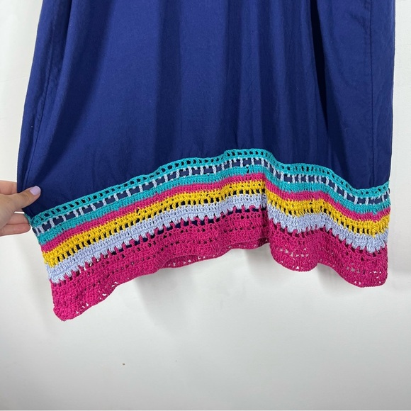 Anthropologie Akemi + Kin Crochet Trim Swing Dress Size Medium - Picture 8 of 12